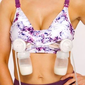 Nursing and pumping sports bra